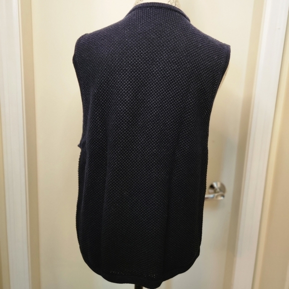 90s Embroidered Sleeveless Knit Cardigan Vest - Picture 4 of 12